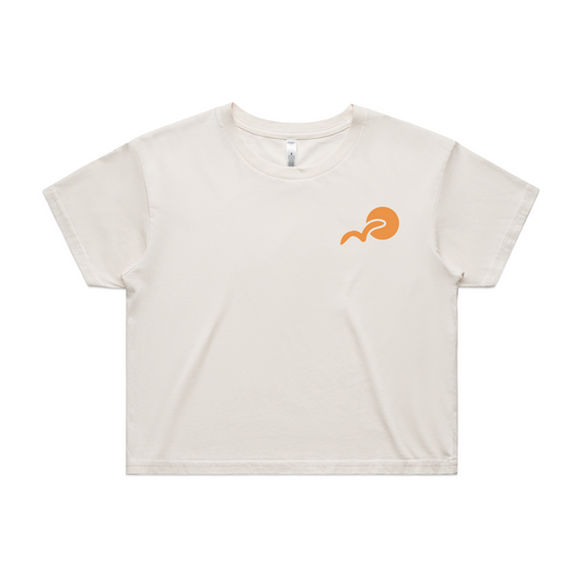 Women's Laguna Beer Logo Crop Tee Shirt